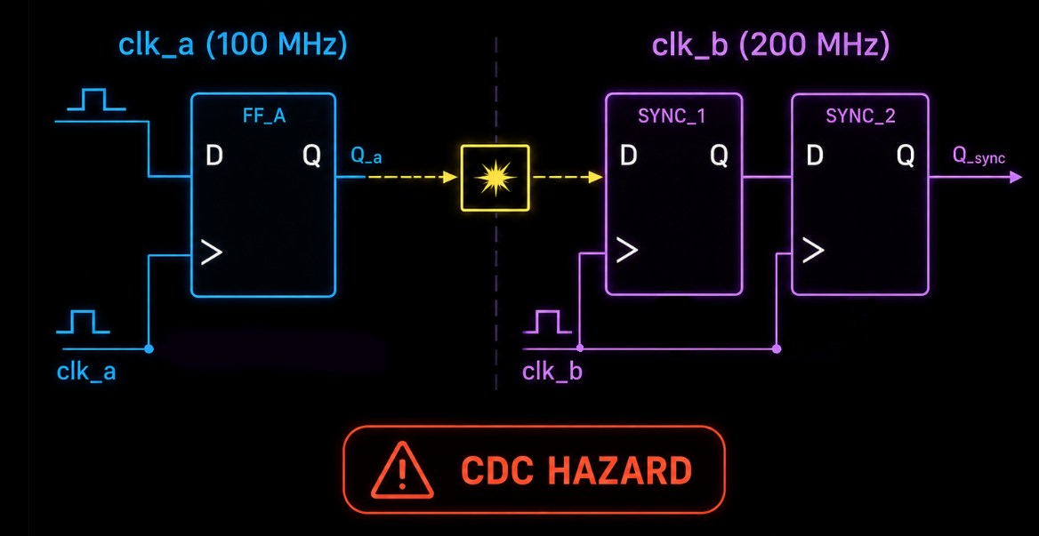 Clock-domain crossing hazard