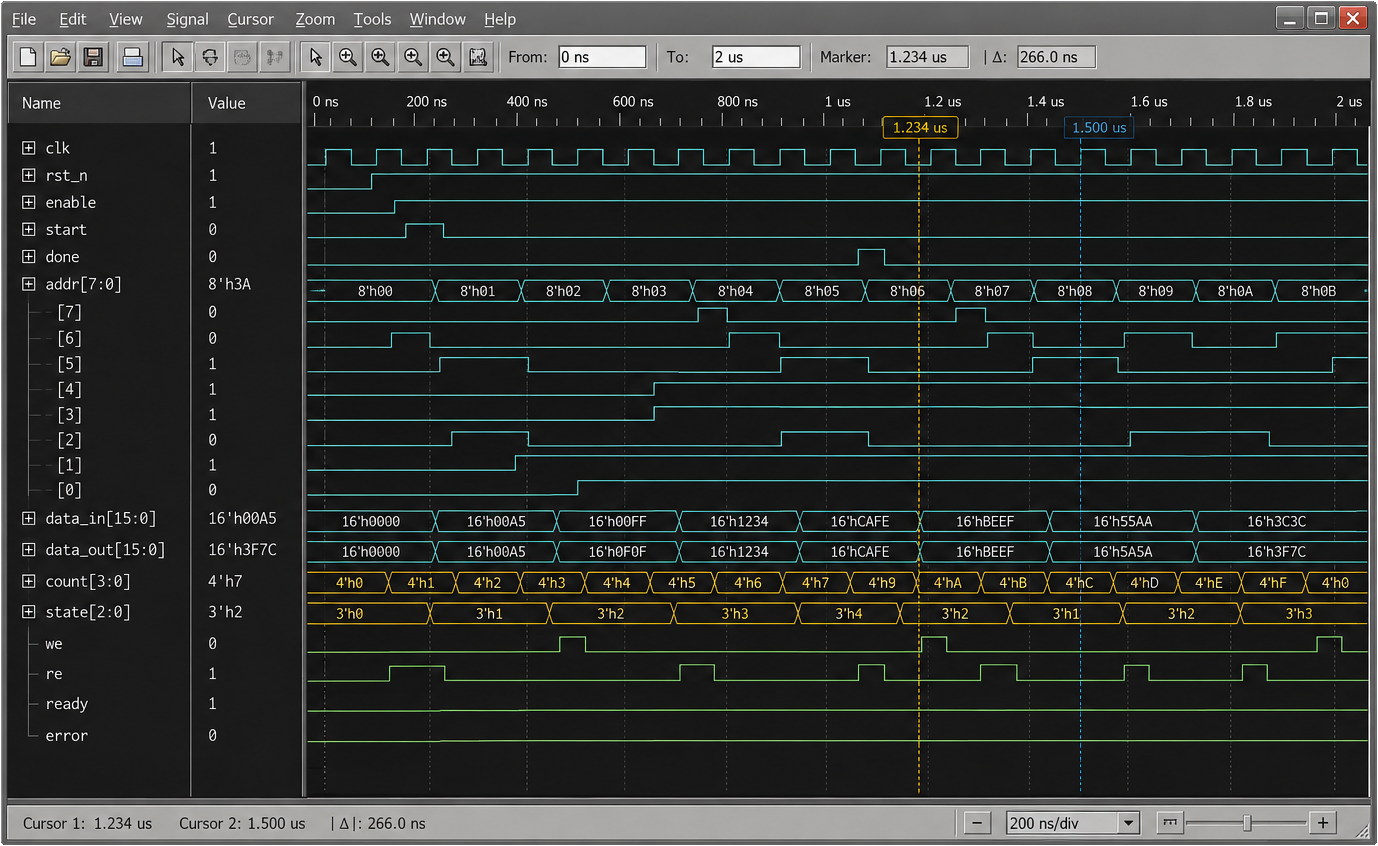 Digital waveform viewer